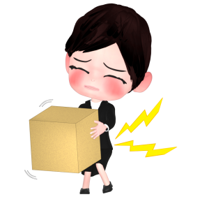 労働災害に遭う女性会社員のイラスト
