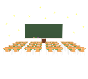 きれいな教室のイラスト