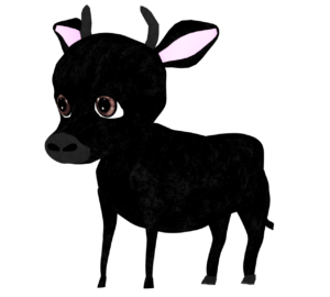 黒牛のイラスト