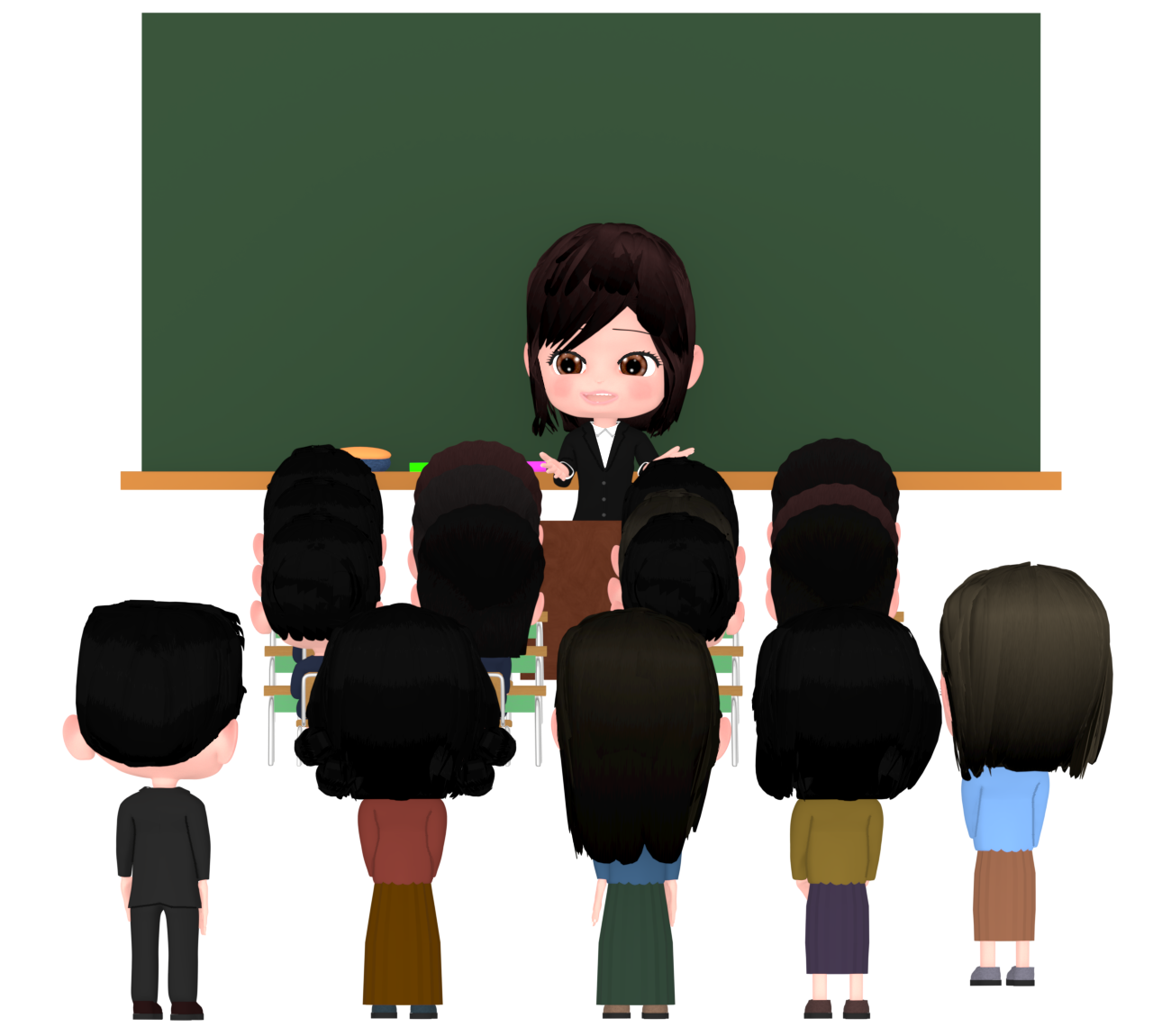 授業参観のイラスト