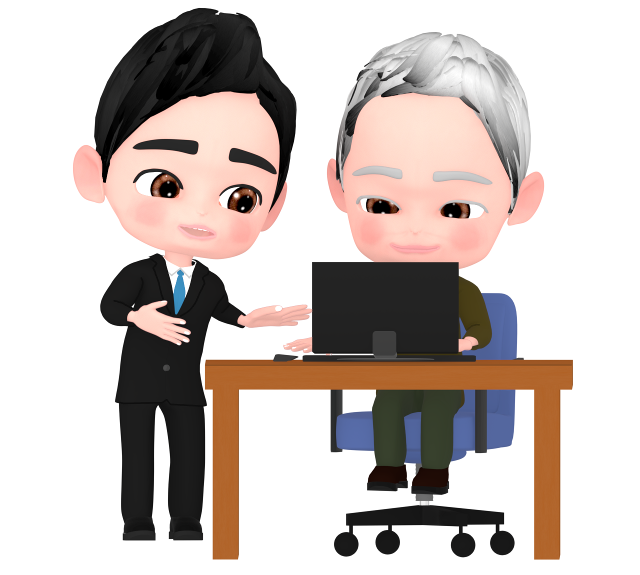 パソコン教室のイラスト