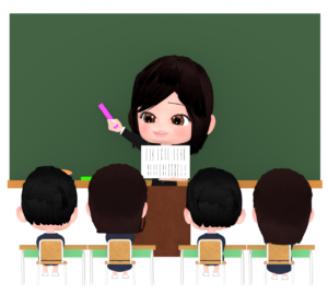 授業中のイラスト