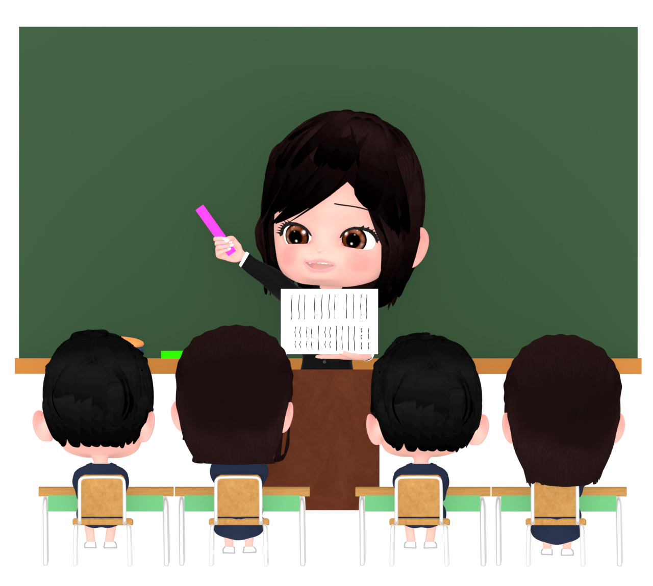 授業中のイラスト