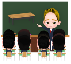 英語の授業のイラスト