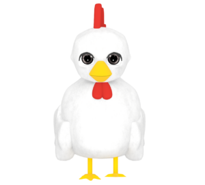 正面を向くニワトリのイラスト