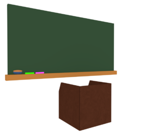 教卓と黒板のイラスト