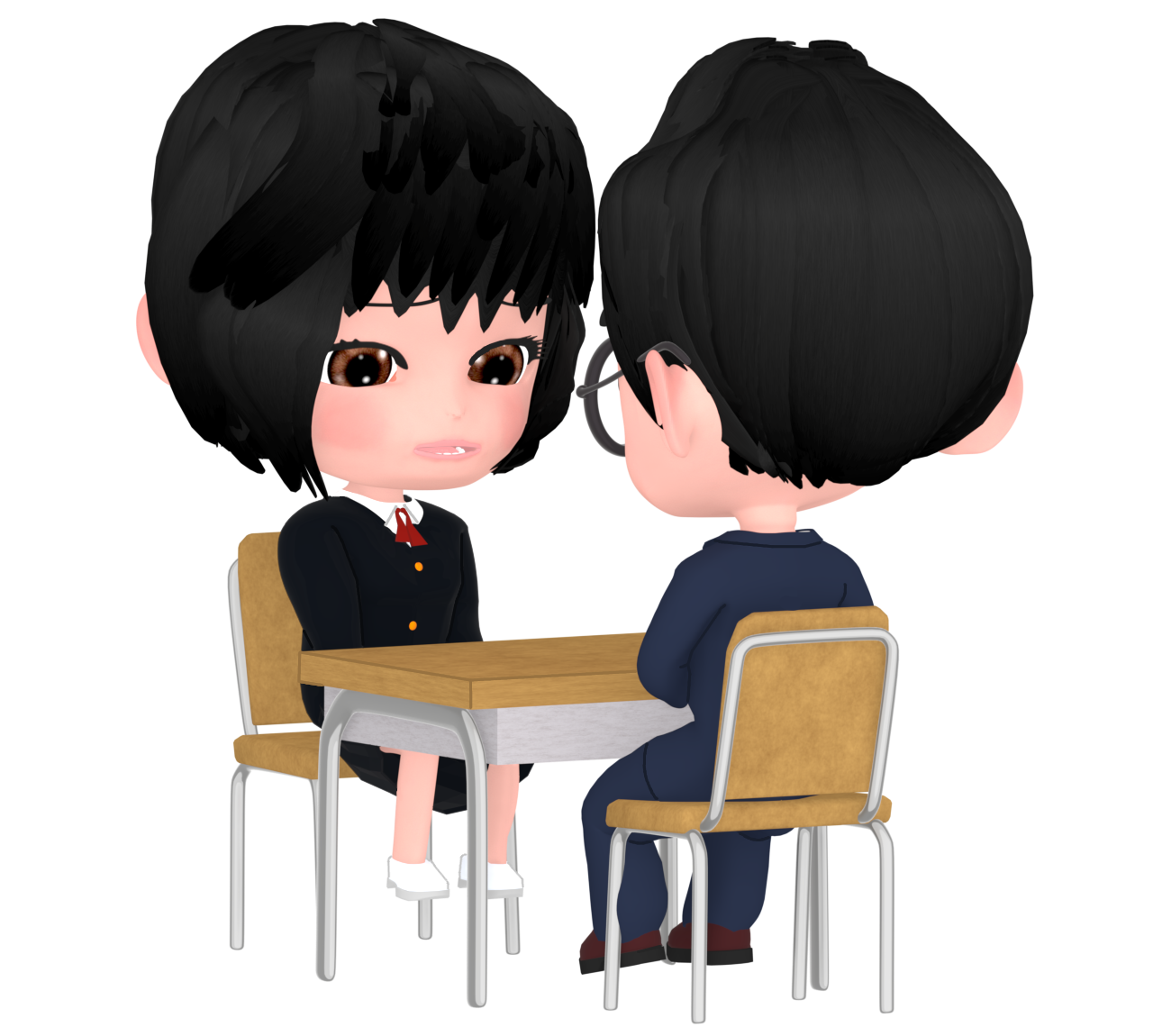 男性の先生に相談をする女子生徒のイラスト