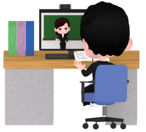 オンライン授業のイラスト