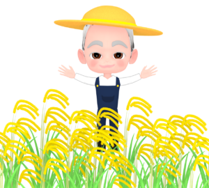 米農家のイラスト