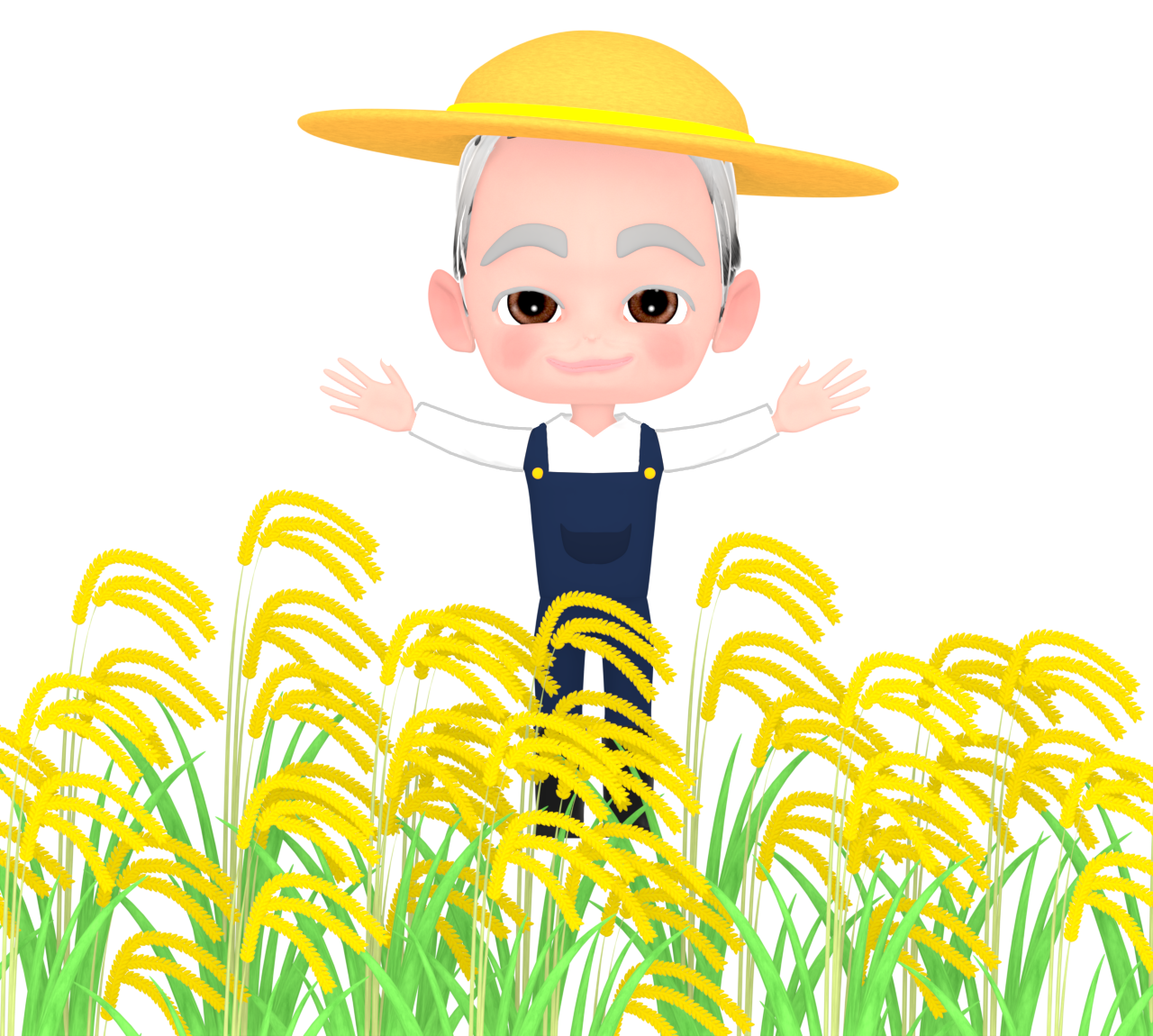 米農家のイラスト