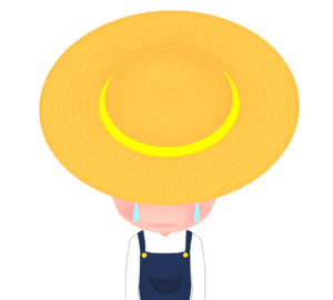 悲しい農家のイラスト