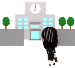 学校にストレスを感じる教師のイラスト
