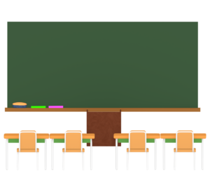 小規模校の教室のイラスト