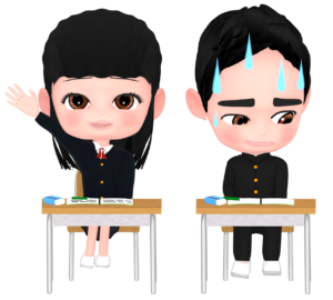 勉強がわからない男子のイラスト