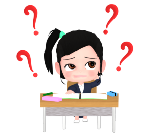 勉強が苦手な子供のイラスト