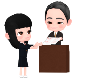 テストを返却するイラスト