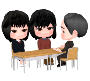 三者面談のイラスト
