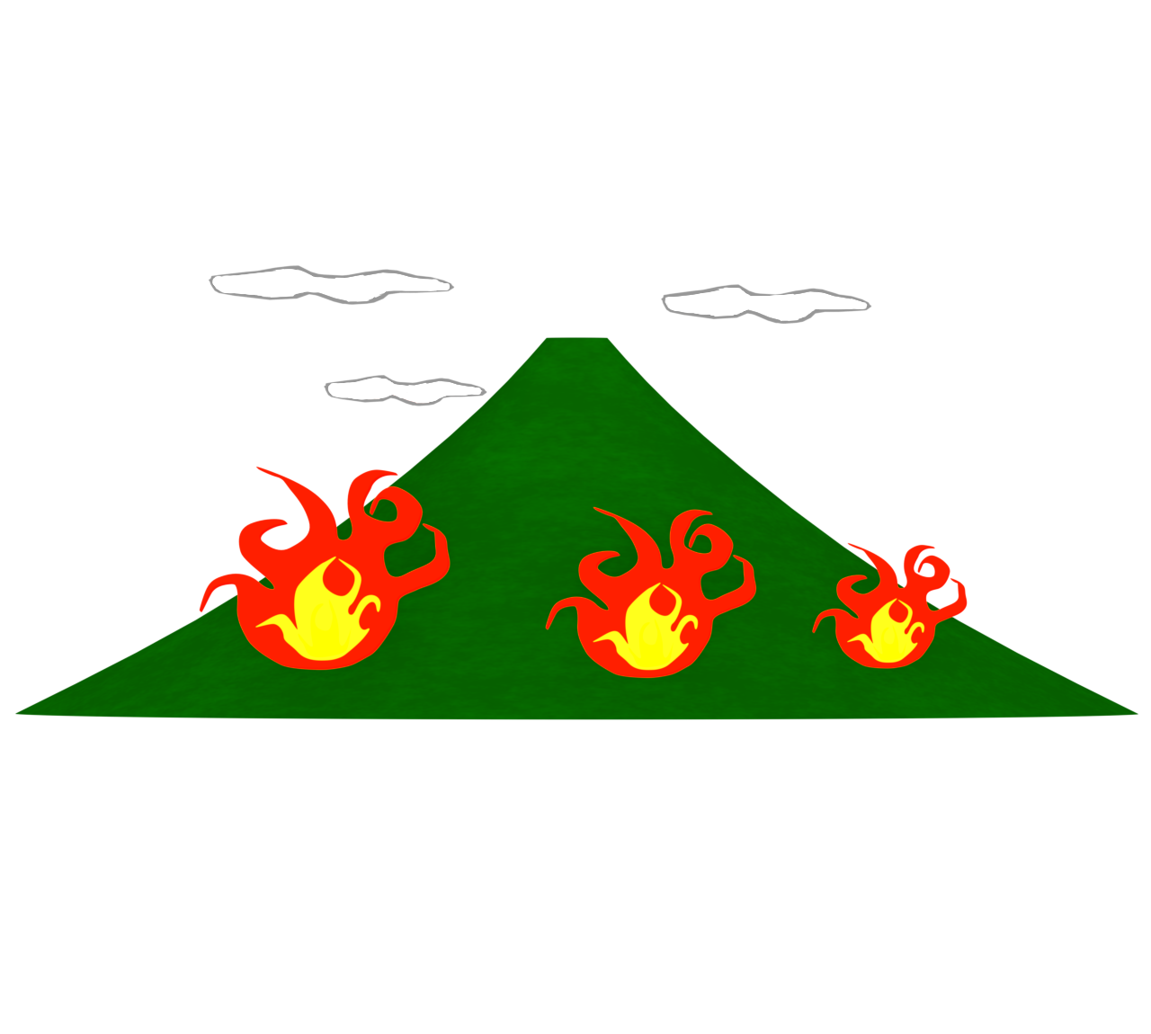 山火事のイラスト