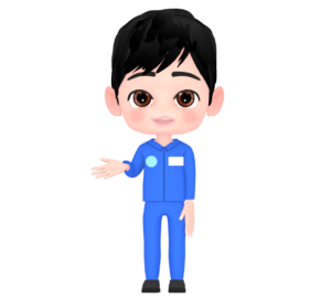 ブルースーツを着る宇宙飛行士のイラスト
