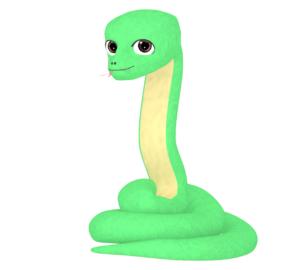 とぐろを巻く蛇のイラスト