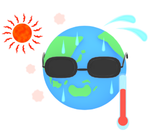 かわいい地球温暖化のイラスト