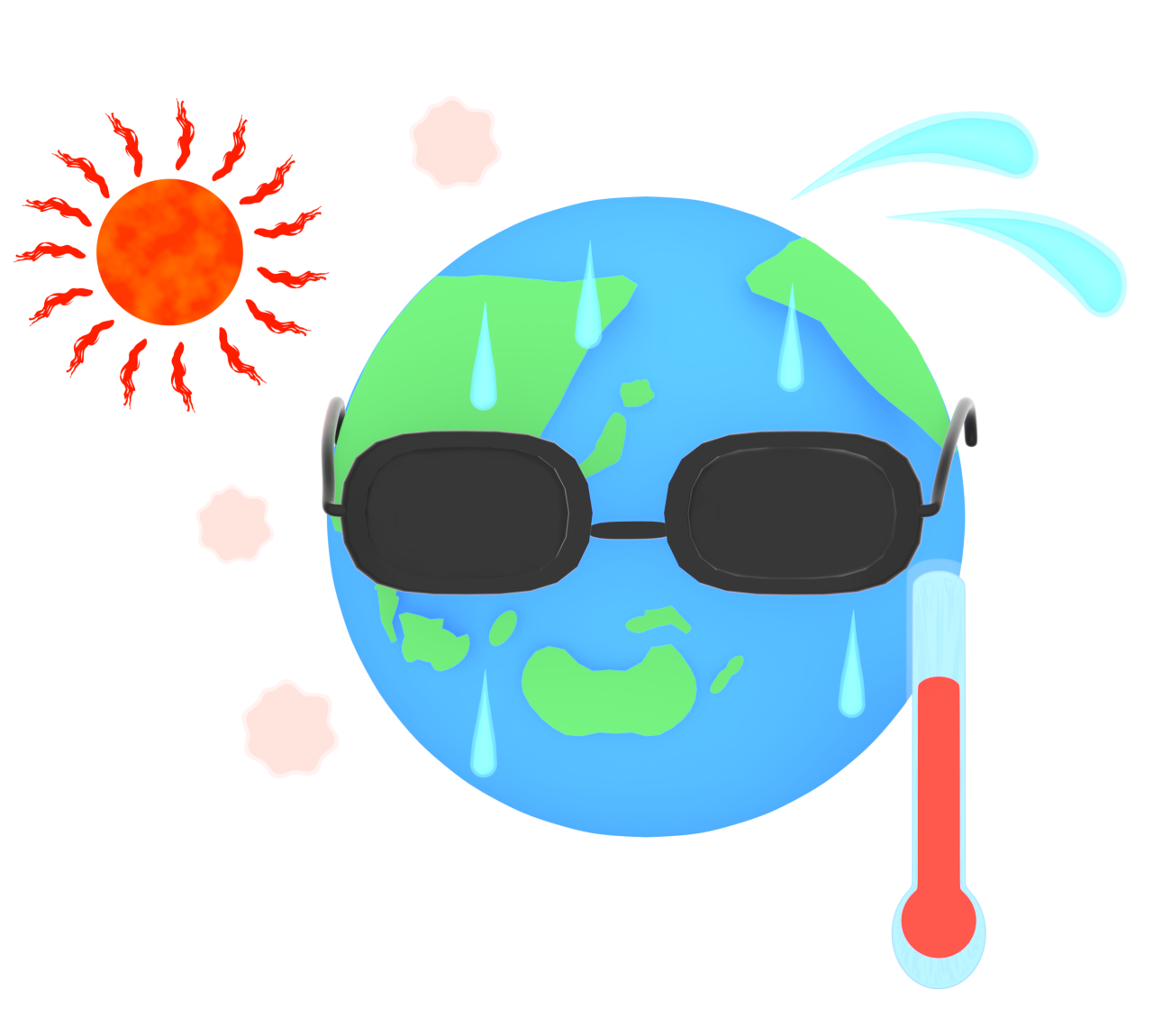 かわいい地球温暖化のイラスト
