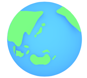 かわいい地球のイラスト