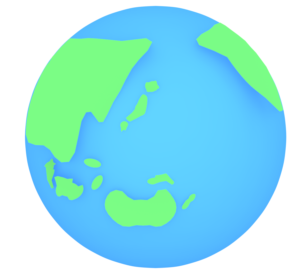 かわいい地球のイラスト