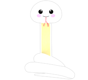 かわいい白蛇のイラスト