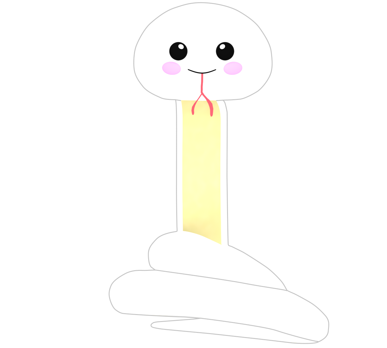 かわいい白蛇のイラスト