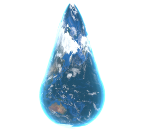 地球の水の雫のイラスト