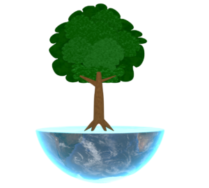 地球のおしゃれな環境問題のイラスト