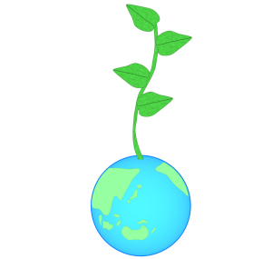 エコと地球のイラスト