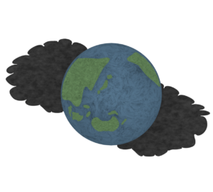 環境汚染の地球のイラスト