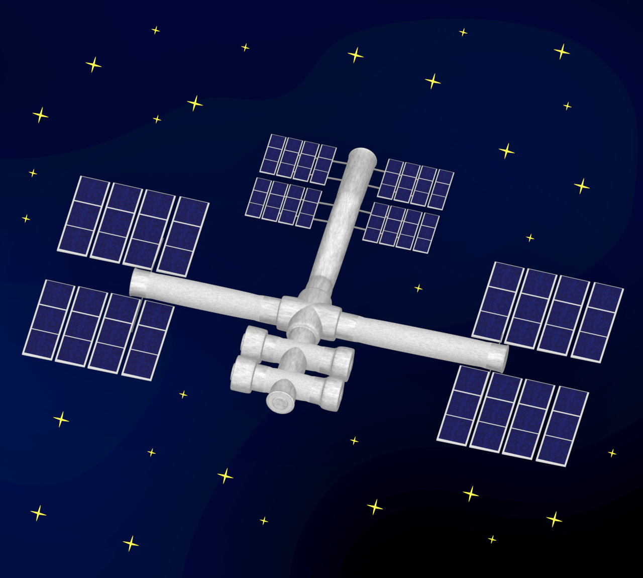 国際宇宙ステーションのイラスト
