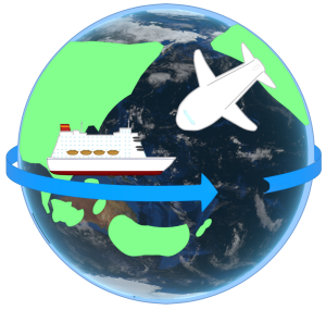 海外旅行のイラスト