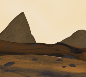 火星の風景のイラスト（背景）