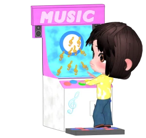 音楽ゲームのイラスト