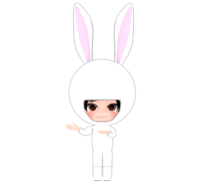 うさぎの着ぐるみのイラスト