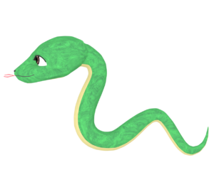 横向きの蛇のイラスト