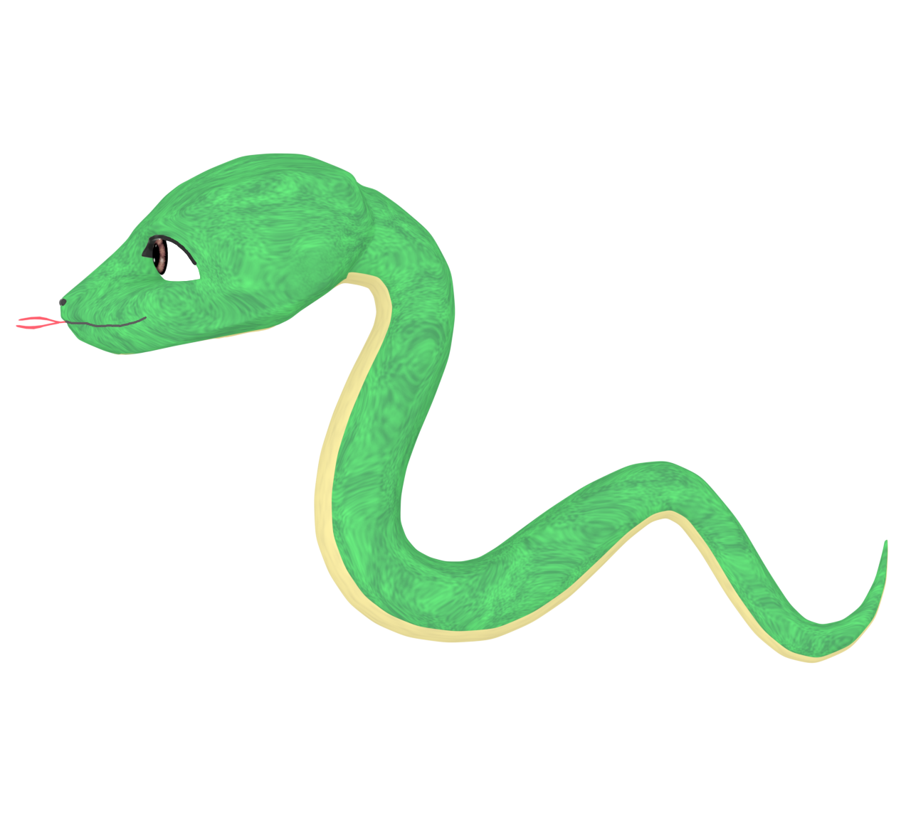 横向きの蛇のイラスト