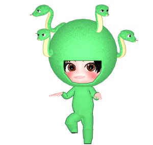 蛇の着ぐるみのイラスト