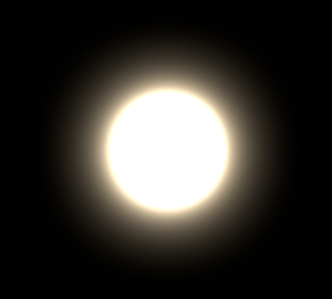 宇宙に輝く太陽のイラスト