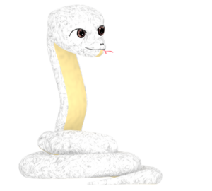 白い蛇のイラスト
