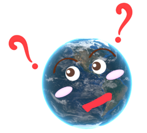 悩む地球のイラスト
