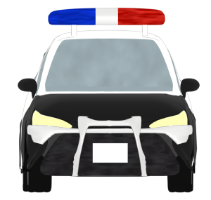 アメリカの警察車両のイラスト（SUV）