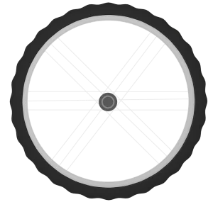 自転車の車輪のイラスト