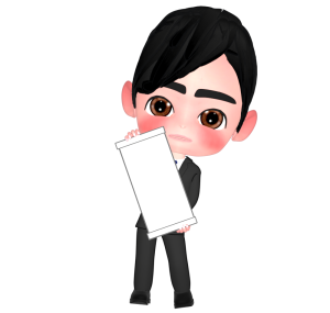 裁判の紙を見せる男性のイラスト