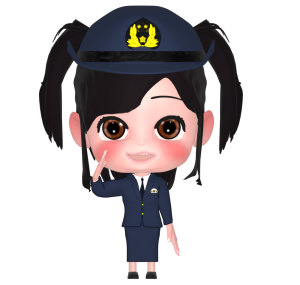 かわいい警察官の女の子のイラスト