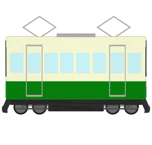 かわいい路面電車のイラスト